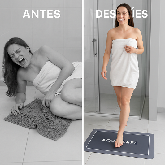 AQUASAFE™ - La alfombra con doble accion absorvente y adherente que te salva de caidas (la primera con tecnologia de diatomita)