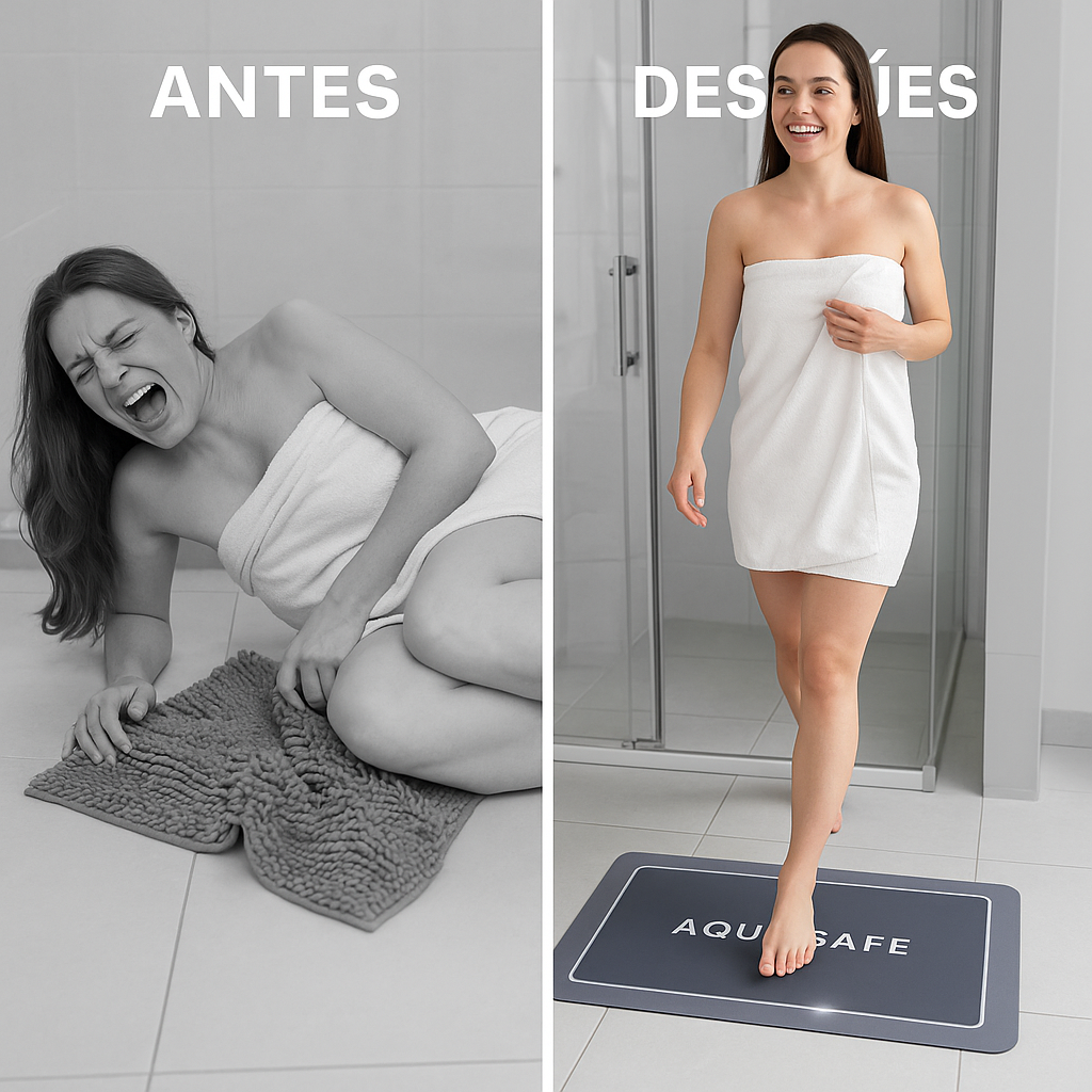 AQUASAFE™ - La alfombra con doble accion absorvente y adherente que te salva de caidas  (la primera con tecnologia de diatomita)