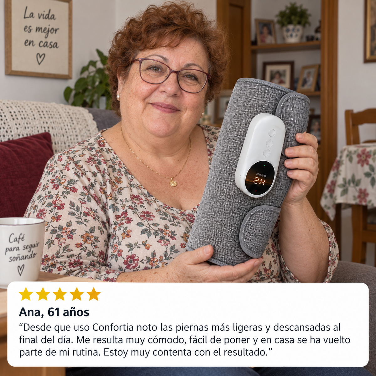 Reseña de Ana, 61 años, con el Confortia