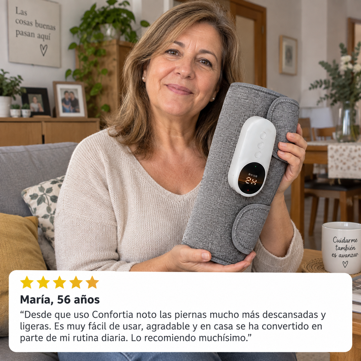 Reseña de María, 56 años, con el Confortia