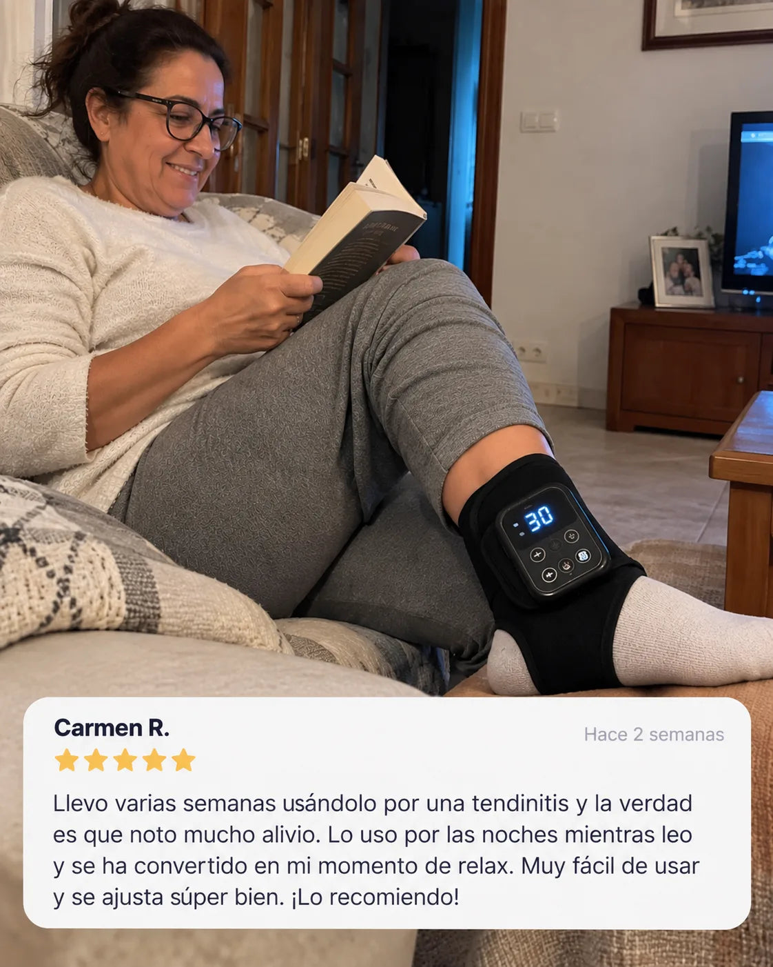 1 + 1 GRATIS | Thermostep™ - Masajeador 4 en 1 con sujeción, calor, vibración y amasado. Reduce tu hinchazón y dolor de pies desde el tercer día o te devolvemos tu dinero (60 días de prueba)