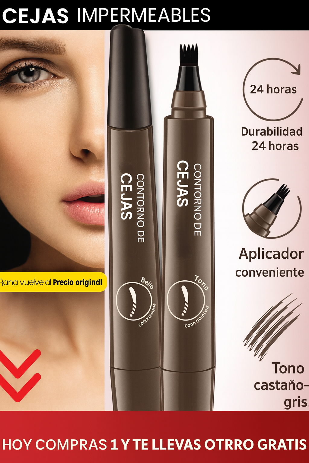 1 + 1 GRATIS|MICROBLISS™ - Cejas perfectas que te hacen 10 años mas joven, con efecto 4D de aplicación facil(el más usado en salones de belleza)